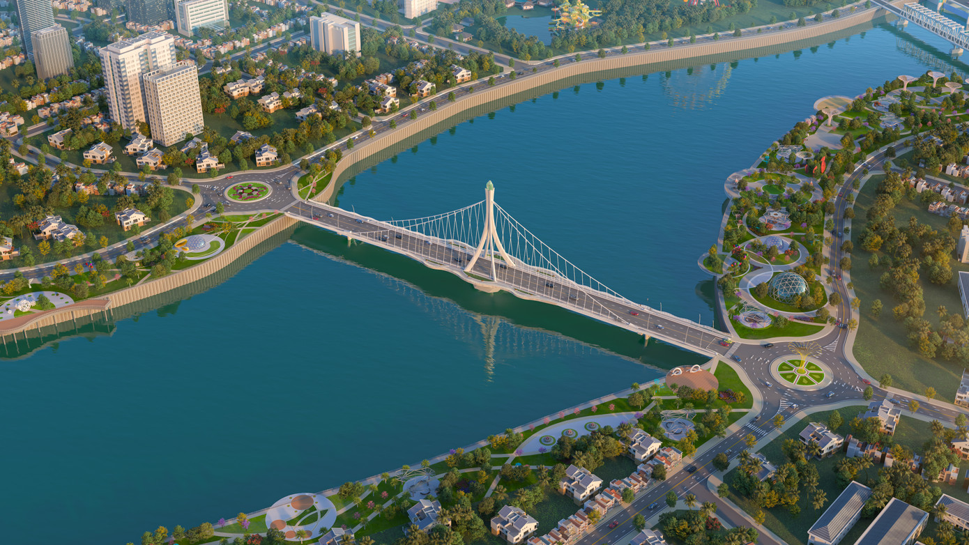 Phối cảnh cầu Phú Kiểng.