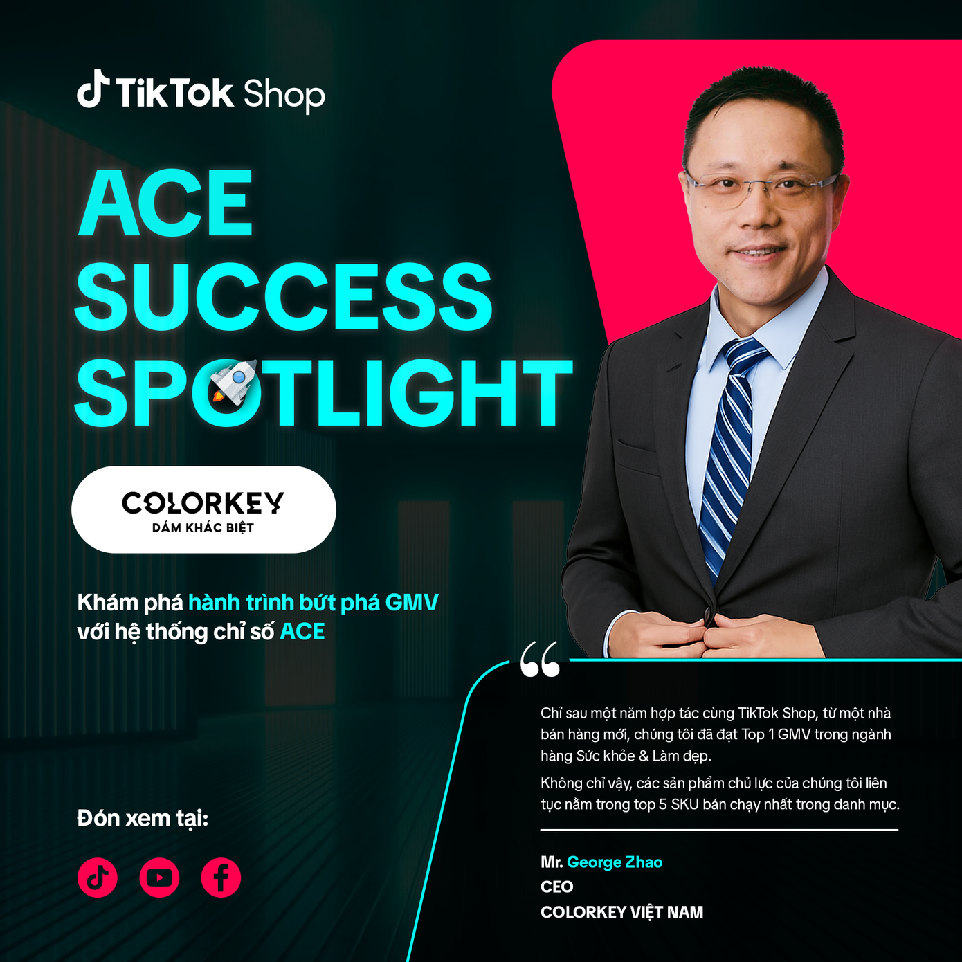 Ông George Zhao, CEO COLORKEY Việt Nam Ông George Zhao, CEO COLORKEY Việt Nam