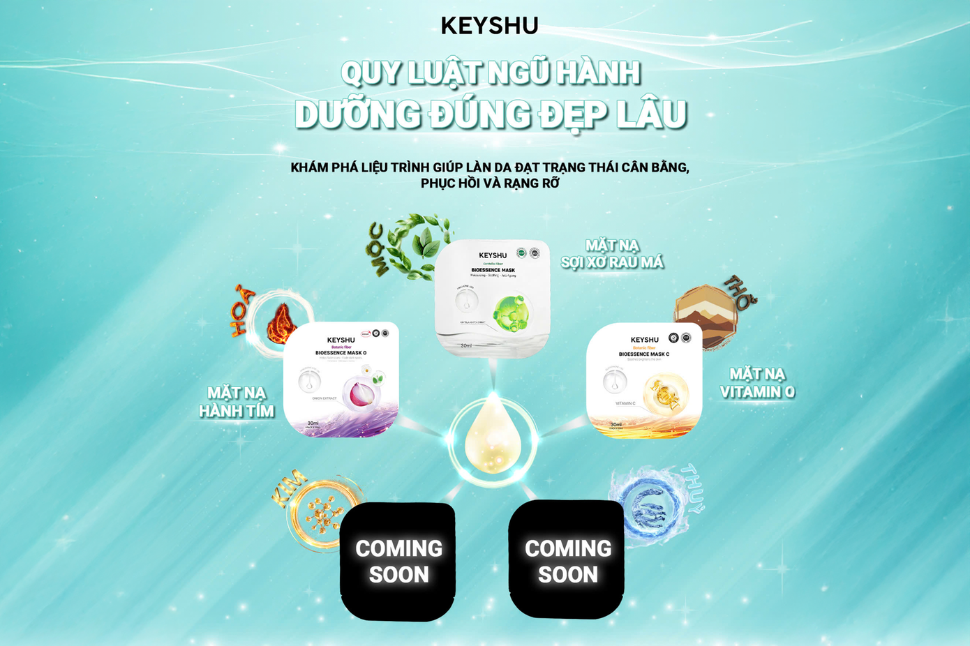 Bộ sản phẩm mặt nạ ngũ hành Keyshu