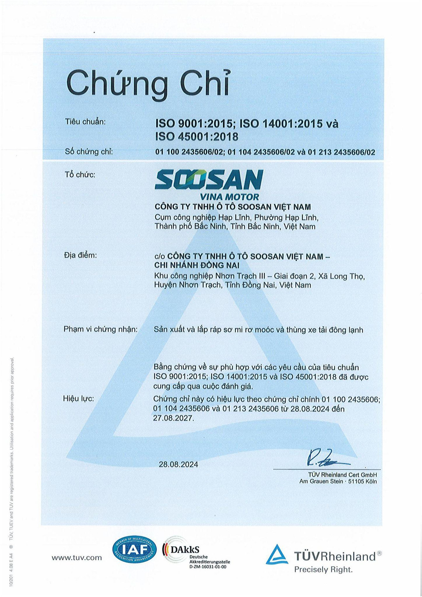 Nguồn: Soosan Vina Motor Nguồn: Soosan Vina Motor