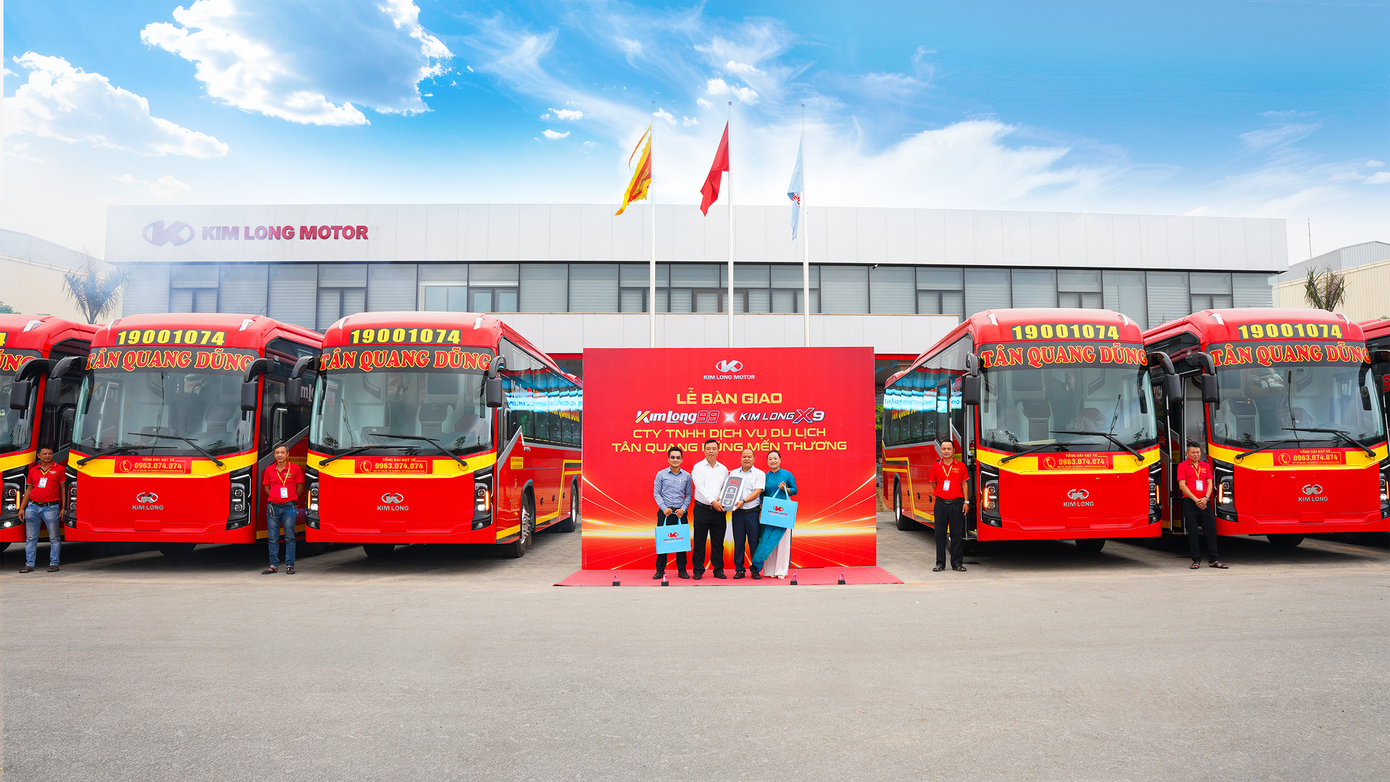 Những lô xe bus thương hiệu KIM LONG liên tục được bàn giao đến khách hàng