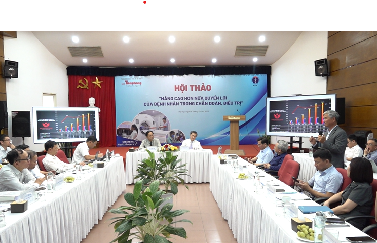 Nhiều chuyên gia tại hội thảo ngày 8/5 đề nghị cần tăng chi trả bảo hiểm y tế khi sử dụng công nghệ cao trong chẩn đoán, điều trị, tránh xuất toán. Ảnh: Như Ý.