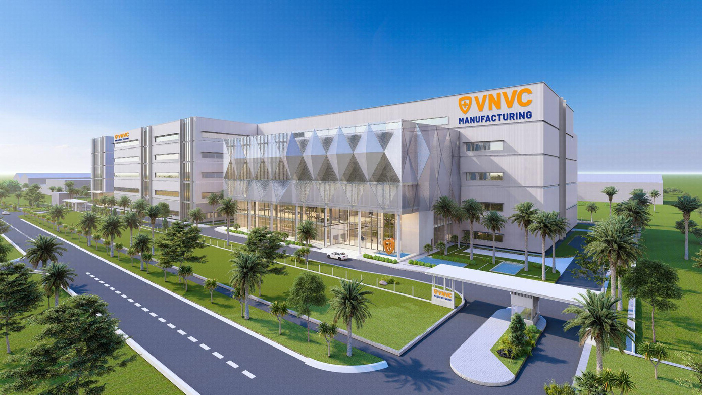 Phối cảnh thiết kế Nhà máy Vắc xin và Sinh phẩm VNVC dự kiến hoàn thành cuối năm 2027. Ảnh: VNVC cung cấp