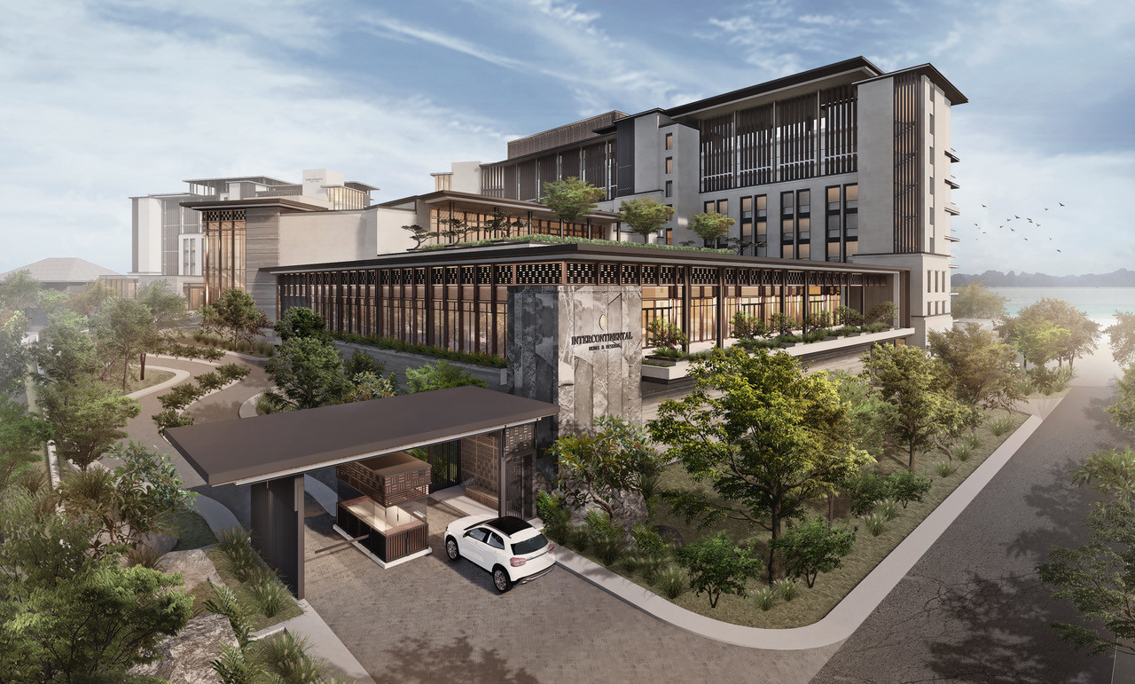 InterContinental Halong Bay Resort có vị trí thuận tiện, chỉ cách Sân bay Quốc tế Nội Bài của Hà Nội hai giờ di chuyển