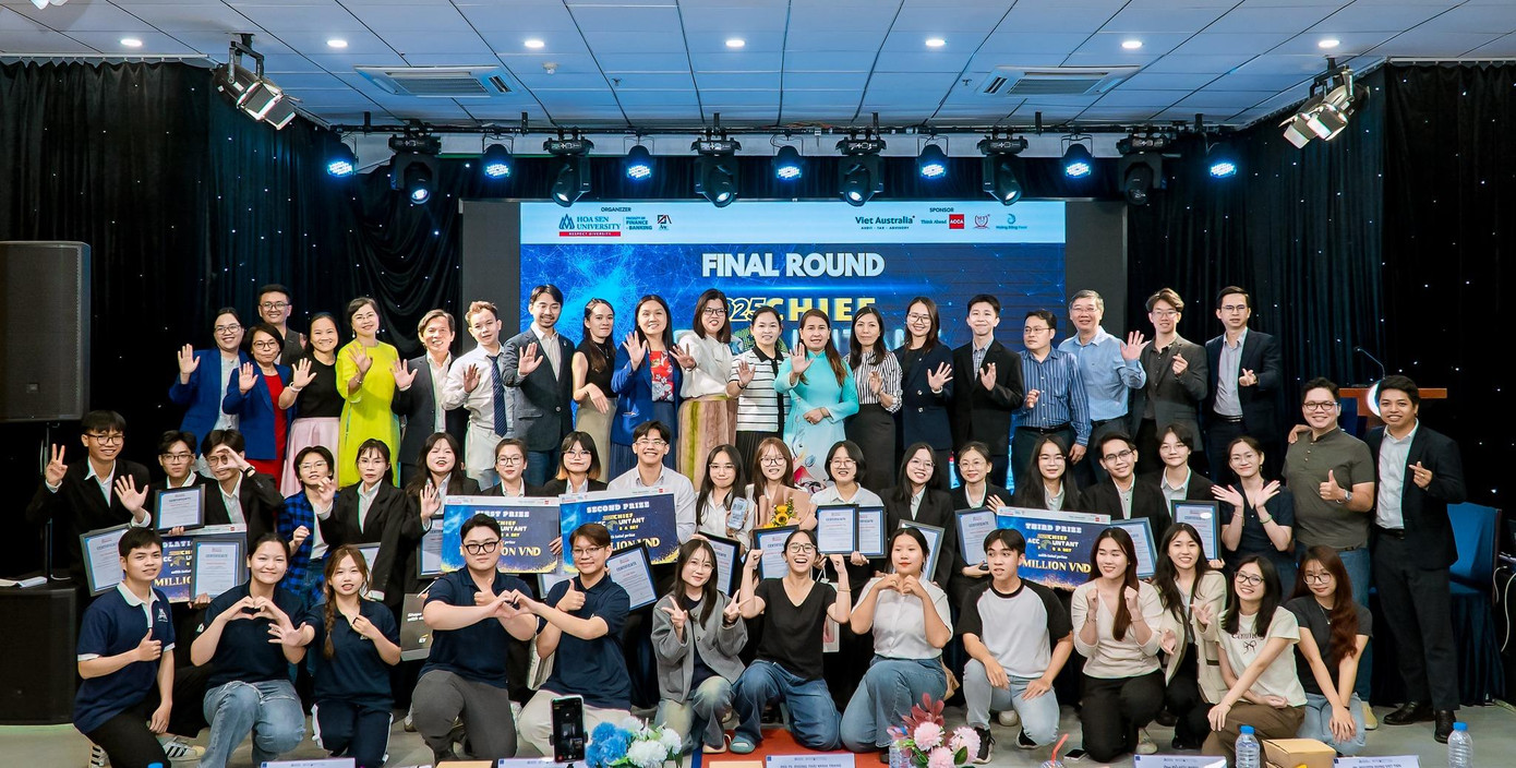 Cuộc thi Một ngày làm kế toán trưởng do sinh viên HSU tổ chức 100% bằng tiếng Anh.