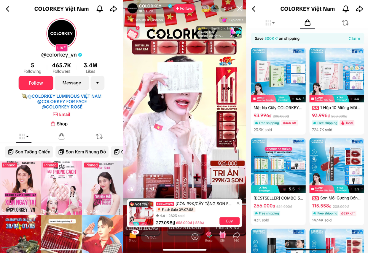 Hình ảnh cửa hàng bắt mắt và danh mục sản phẩm được chăm chút giúp Colorkey dễ dàng thu hút khách hàng Hình ảnh cửa hàng bắt mắt và danh mục sản phẩm được chăm chút giúp Colorkey dễ dàng thu hút khách hàng