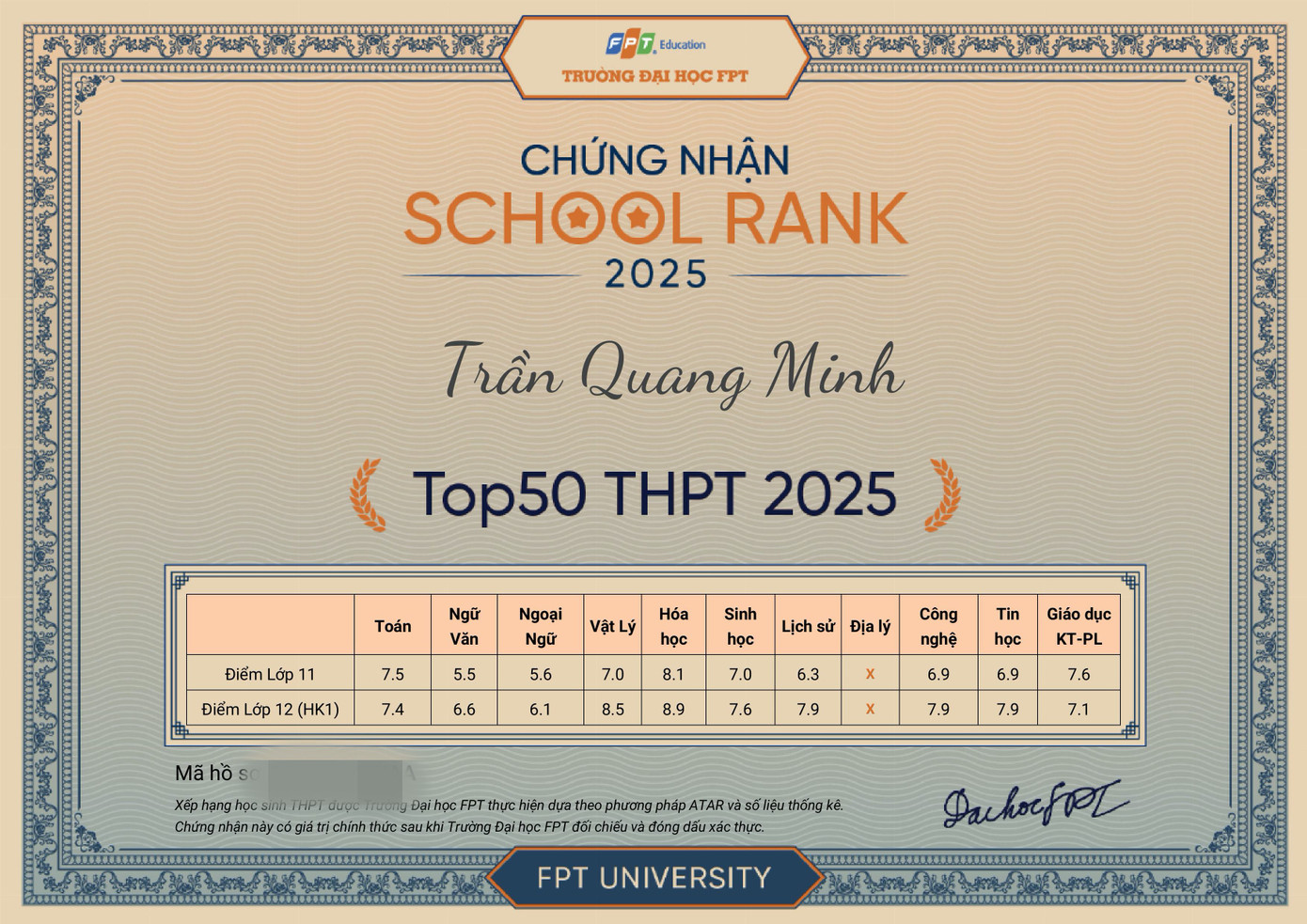 Sau nhiều băn khoăn, em Trần Quang Minh đã “nhờ cậy” SchoolRank để biết được mình đang ở đâu trong bảng xếp hạng học sinh