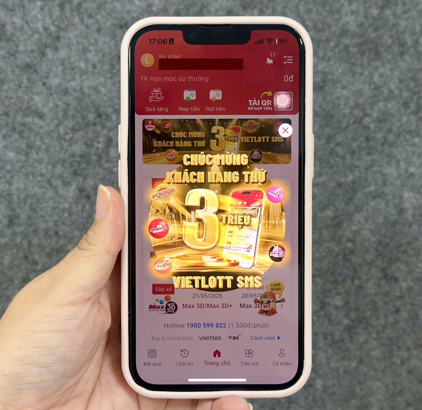 Sau hơn 4 năm ra mắt, kênh phân phối xổ số qua điện thoại đã chính thức cán mốc 3 triệu tài khoản