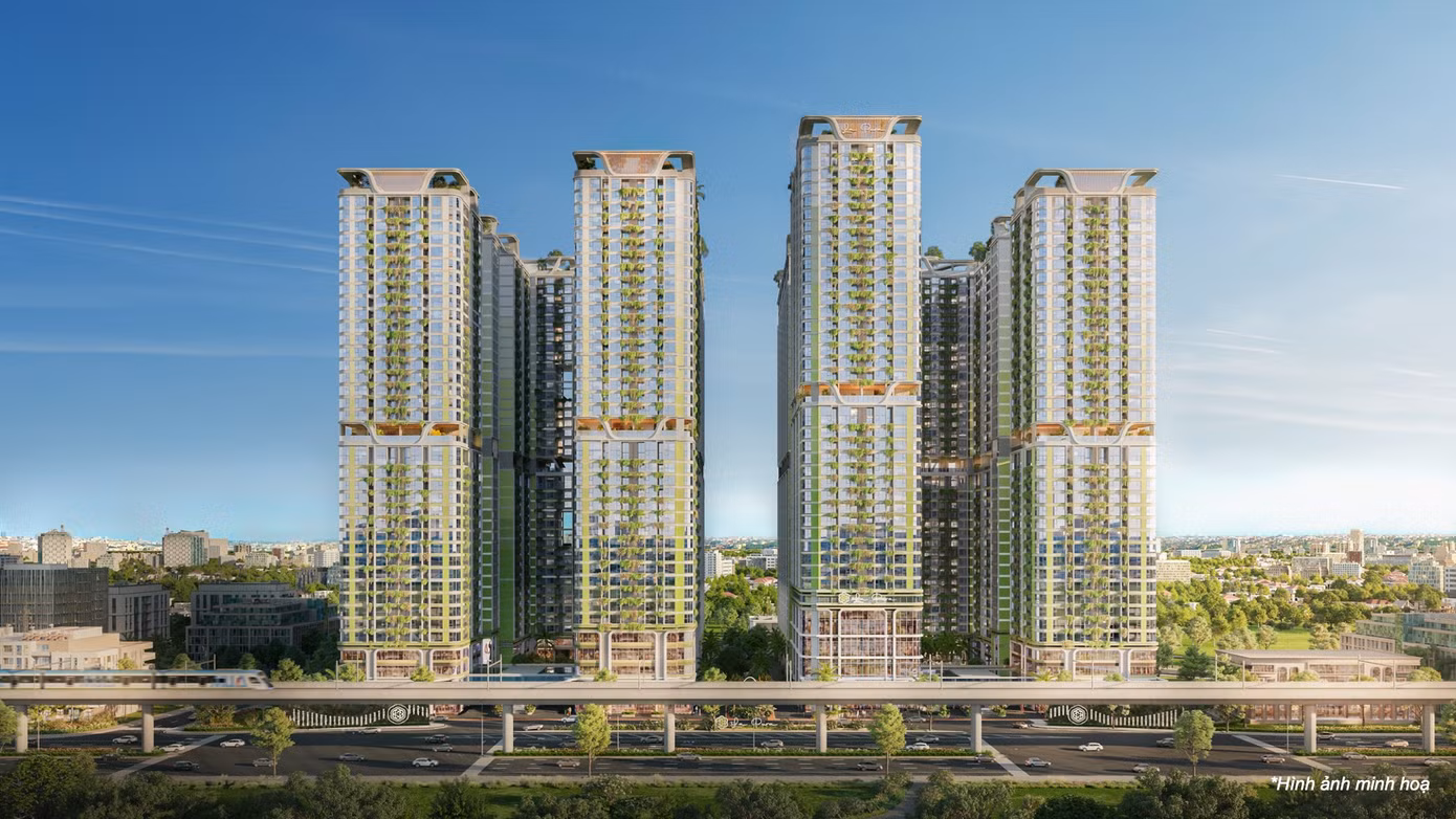 Phối cảnh La Pura tương lai có đường sắt đô thị trên cao số 2 (Metro số 2 Bình Dương) ngang nhà