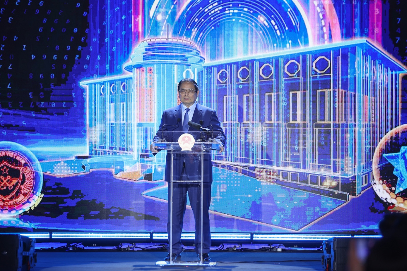 Thủ tướng Chính phủ Phạm Minh Chính phát biểu tại Sự kiện Chuyển đổi số ngành Ngân hàng năm 2025 - Ảnh: VGP