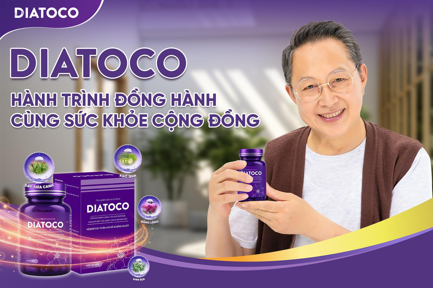 Thực phẩm bảo vệ sức khỏe Diatoco an toàn với người cao tuổi, người có bệnh nền