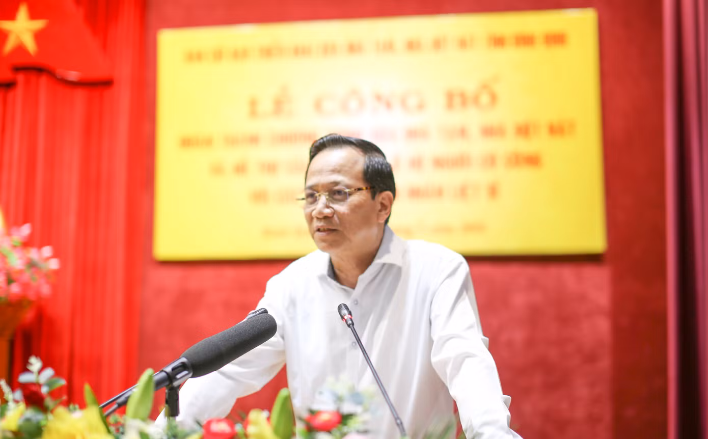 Bộ trưởng Bộ Dân tộc và Tôn giáo Đào Ngọc Dung phát biểu tại buổi lễ