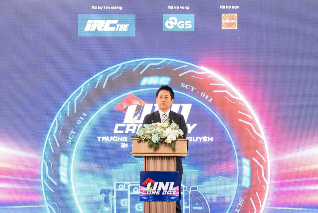 Đại diện GS Việt Nam phát biểu khai mạc chương trình Uni Care Day tại Đại học Tây Nguyên