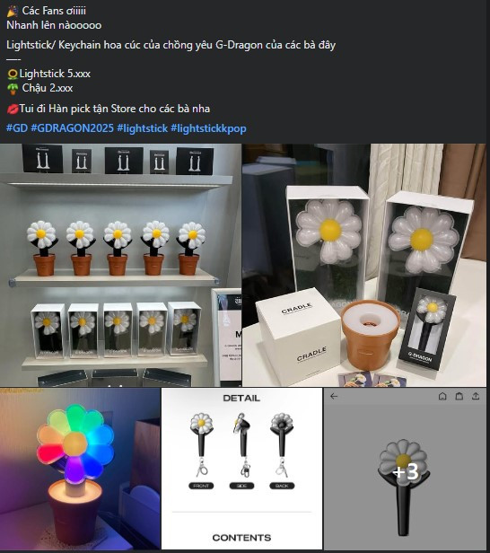 Mức giá lightstick tăng gấp nhiều lần nhưng fan vẫn chịu chi để sở hữu biểu tượng đặc trưng của G-Dragon