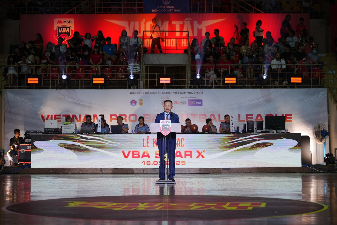 Ông Nguyễn Hồng Minh - Phó Cục trưởng Cục Thể dục thể thao Việt Nam phát biểu tại sự kiện (Anhr: VBA)