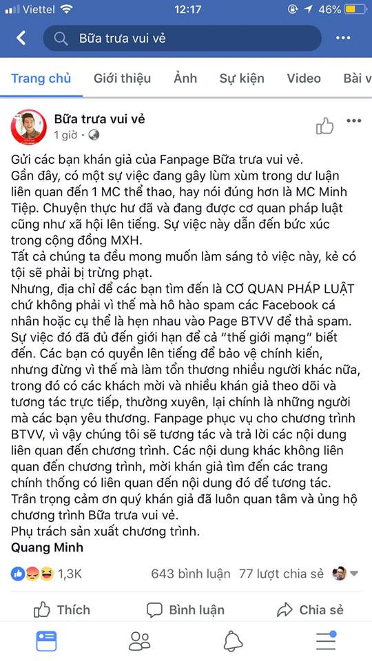 MC Minh Tiệp bị tố bạo hành em vợ: Dân mạng 'tấn công' VTV6 ảnh 2