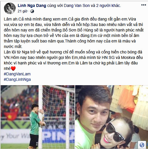 Bất ngờ với những tiết lộ của gia đình Linh Nga về thủ môn Văn Lâm ảnh 2