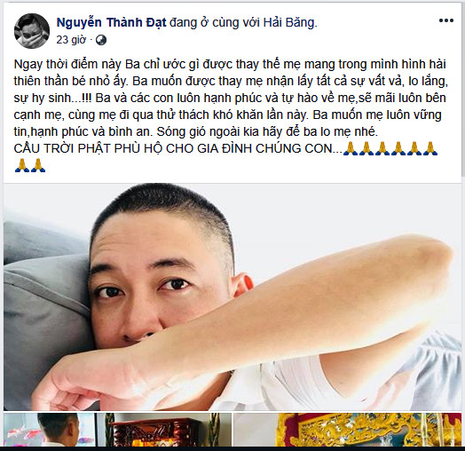 Thành Đạt xuống tóc, cầu bình an cho Hải Băng gặp nguy khi bầu lần 3 ảnh 1