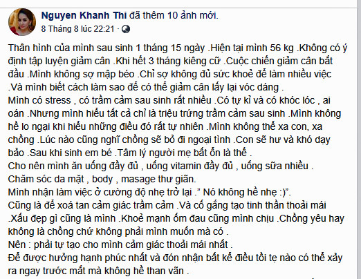 Khánh Thi chia sẻ cách vượt trầm cảm sau sinh gây chú ý ảnh 1