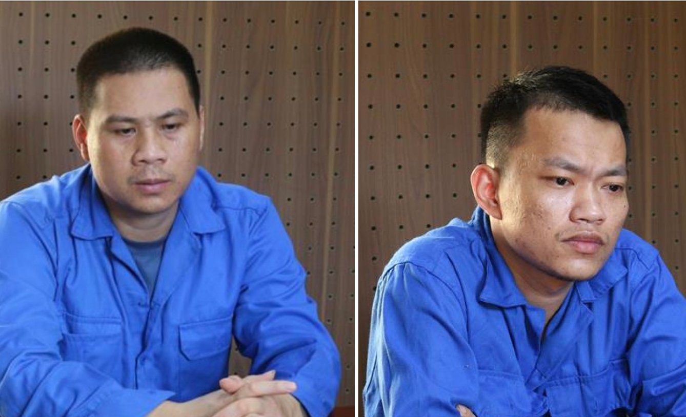 Đối tượng Trần Văn Vinh và Đỗ Trung Quân. Ảnh: CA.