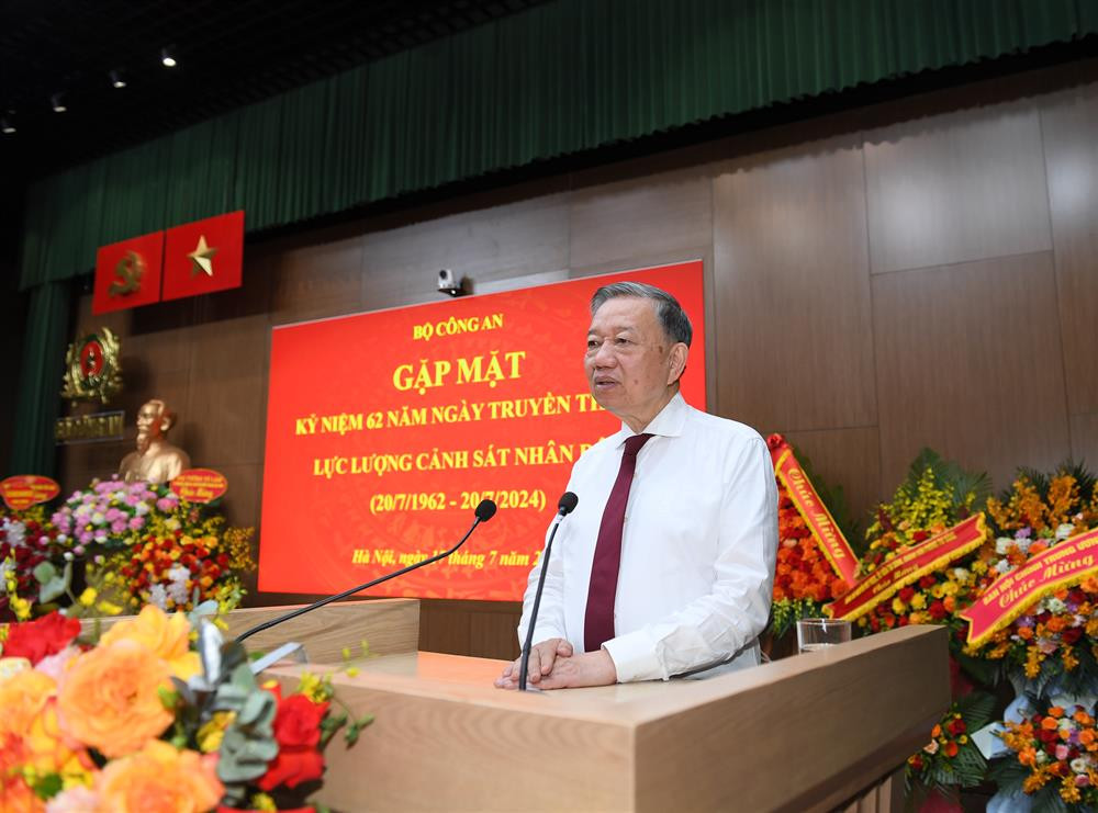 Chủ tịch nước Tô Lâm phát biểu tại buổi gặp mặt. Ảnh: BCA. Chủ tịch nước Tô Lâm phát biểu tại buổi gặp mặt. Ảnh: BCA.