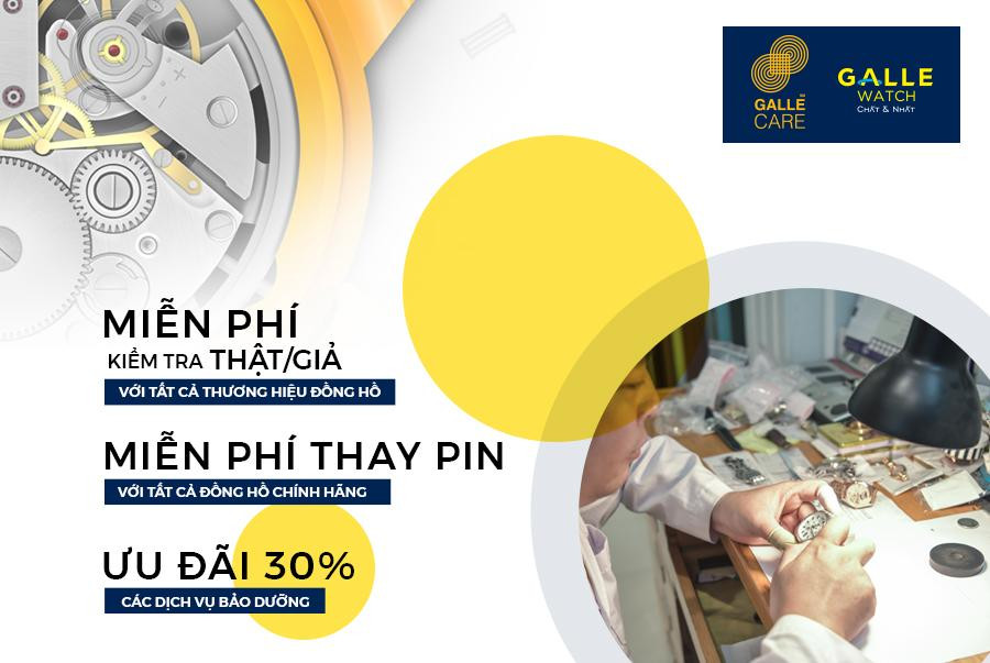 Đến các showroom của Galle Watch để trải nghiệm chương trình kiểm tra đồng hồ miễn phí