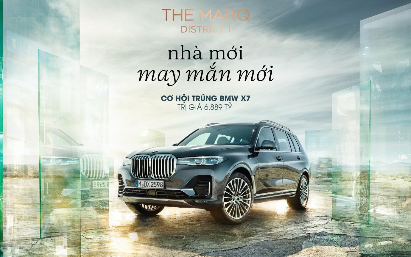 Chương trình “Nhà mới, may mắn mới” trúng thưởng xe BMW X7 trị giá 6.889 tỷ khi Khách Hàng chọn mua dự án Căn hộ hạng sang The Marq Chương trình “Nhà mới, may mắn mới” trúng thưởng xe BMW X7 trị giá 6.889 tỷ khi Khách Hàng chọn mua dự án Căn hộ hạng sang The Marq