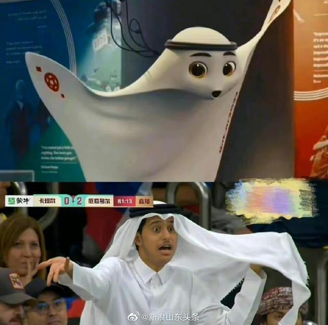 Cộng đồng mạng lan truyền đoạn video của hoàng tử Qatar, cho rằng anh giống với linh vật La’eeb.