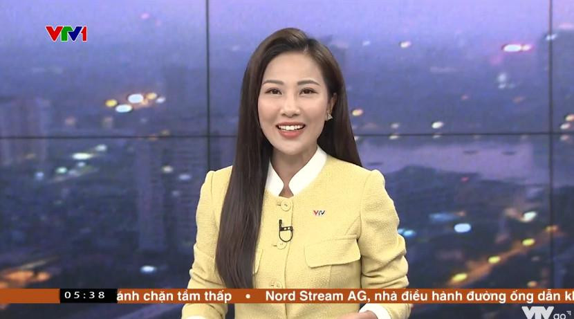 BTV Quỳnh Hoa trên sóng VTV sáng 3/11. Ảnh: CMH.