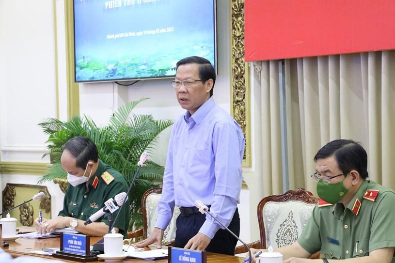 Chủ tịch UBND TPHCM Phan Văn Mãi phát biểu kết luận phiên họp Chủ tịch UBND TPHCM Phan Văn Mãi phát biểu kết luận phiên họp