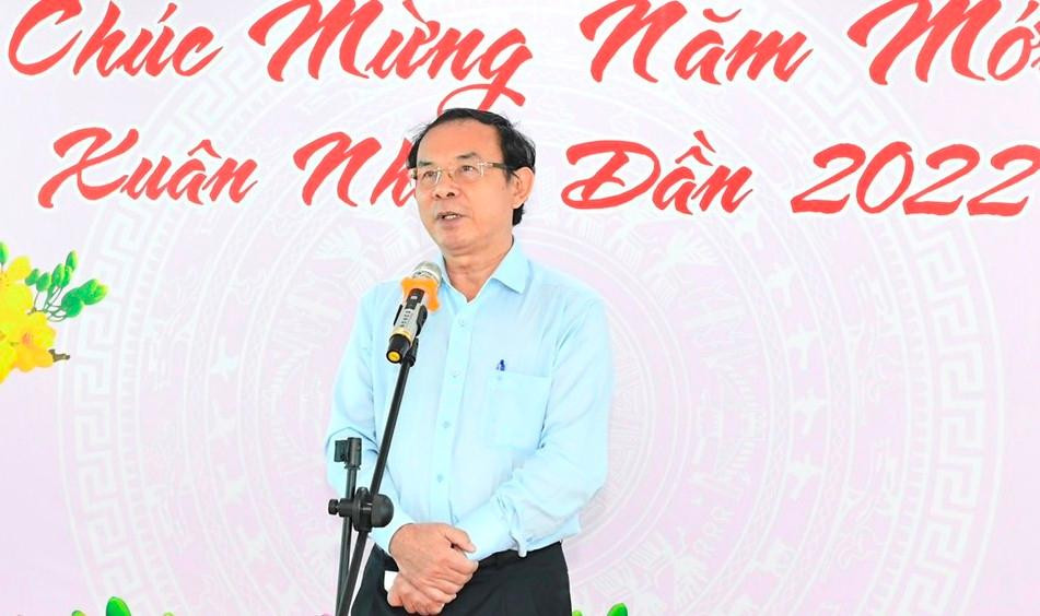Bí thư Thành uỷ TPHCM Nguyễn Văn Nên phát biểu tại buổi gặp mặt. Ảnh: LH