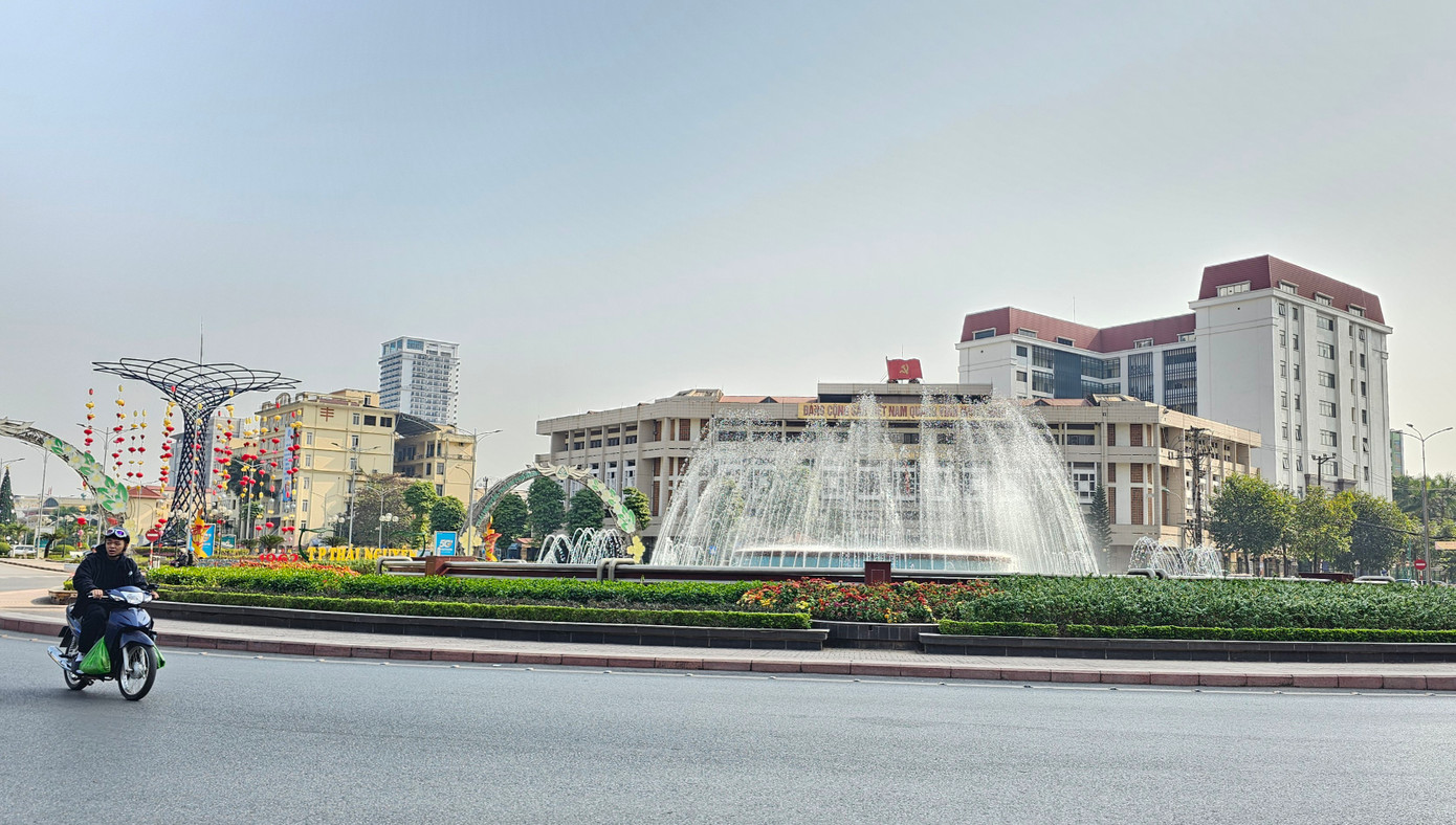 Trung tâm hành chính - chính trị tỉnh Thái Nguyên tại thành phố Thái Nguyên hiện nay. Ảnh: Hân Nguyễn.