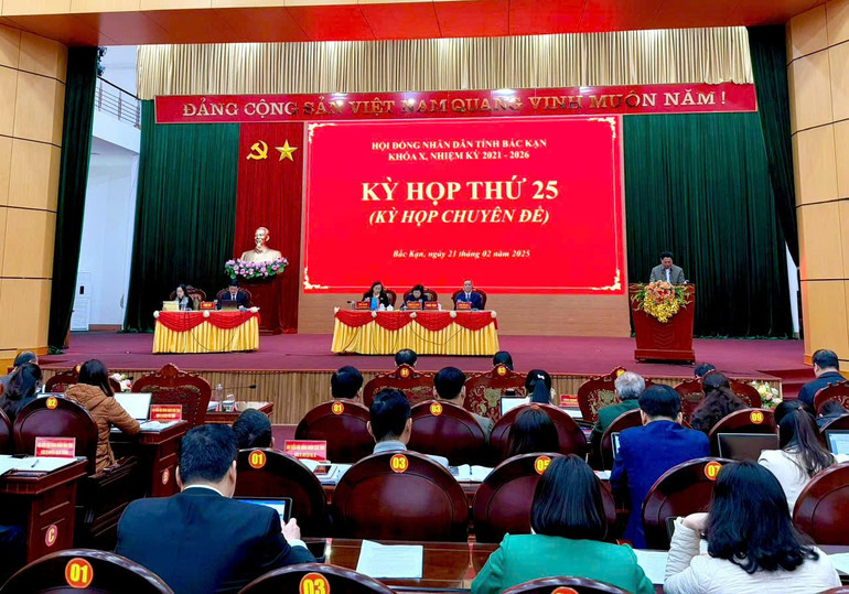 Kỳ họp thứ 25 HĐND tỉnh Bắc Kạn khóa X diễn ra sáng 21/2.