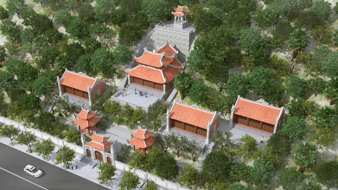 Phối cảnh khu di tích khi hoàn thành việc trùng tu.