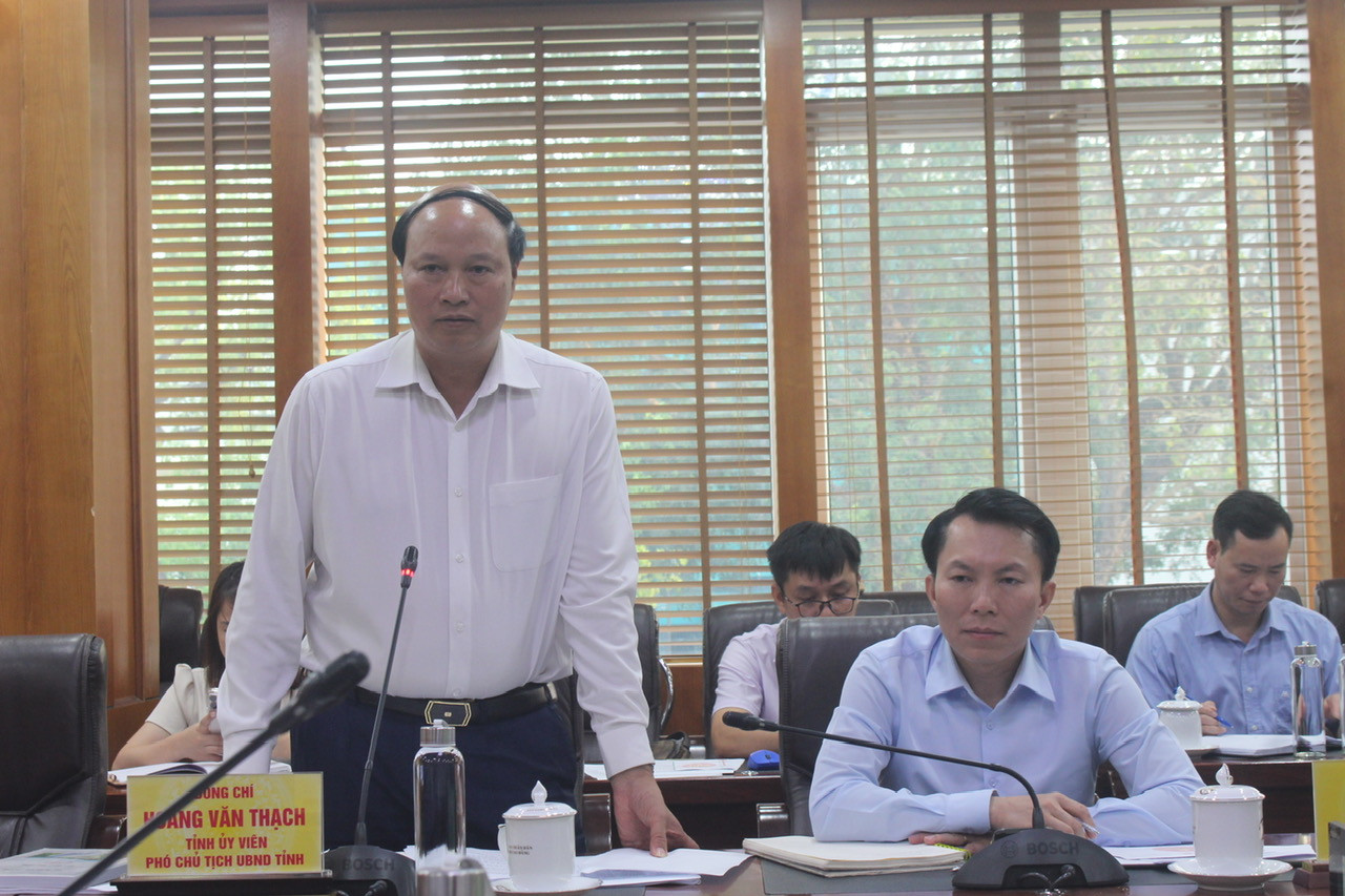 Lãnh đạo tỉnh Cao Bằng phát biểu tại cuộc làm việc. Lãnh đạo tỉnh Cao Bằng phát biểu tại cuộc làm việc.