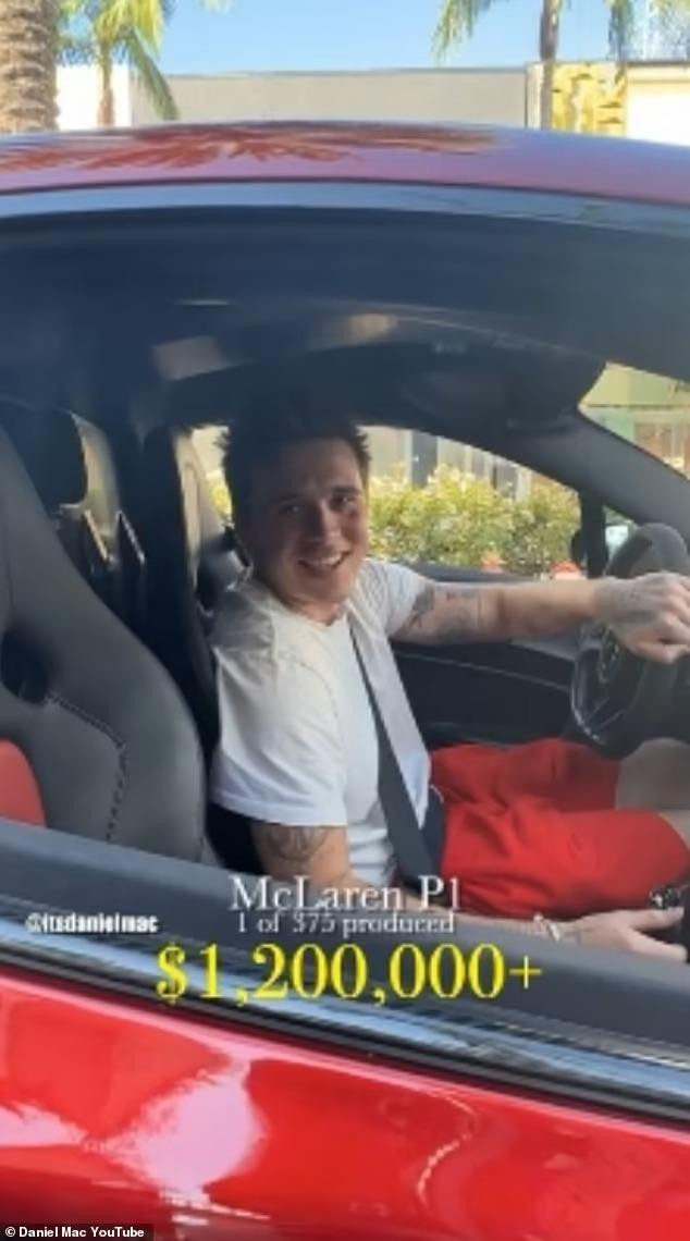 Brooklyn Beckham được hỏi làm gì để kiếm sống khi đang lái siêu xe dạo phố.