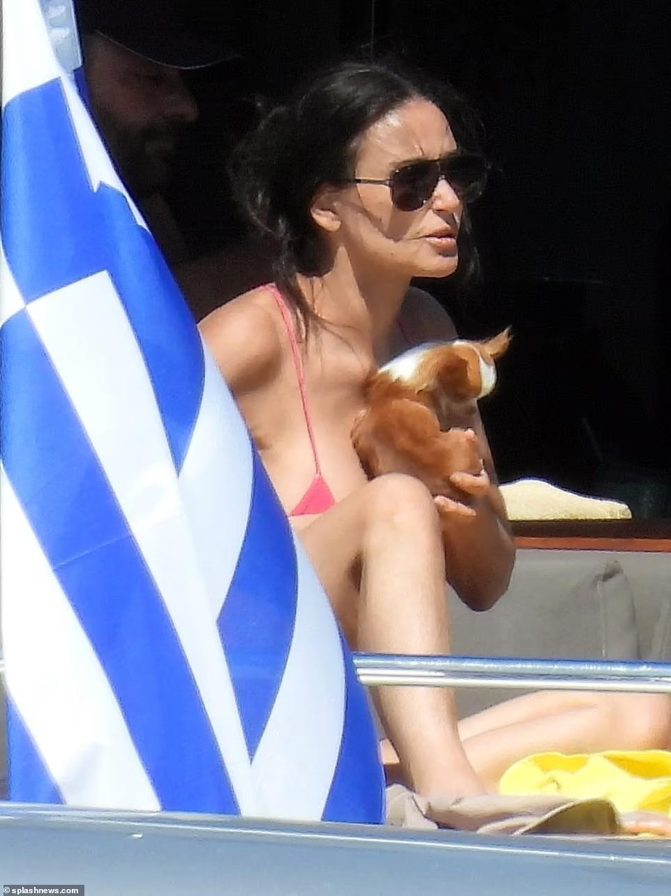 Chuyến đi còn có thêm một &quot;nhân vật&quot; đặc biệt là chó cưng giống chihuahua của Demi, tên là Pilaf.