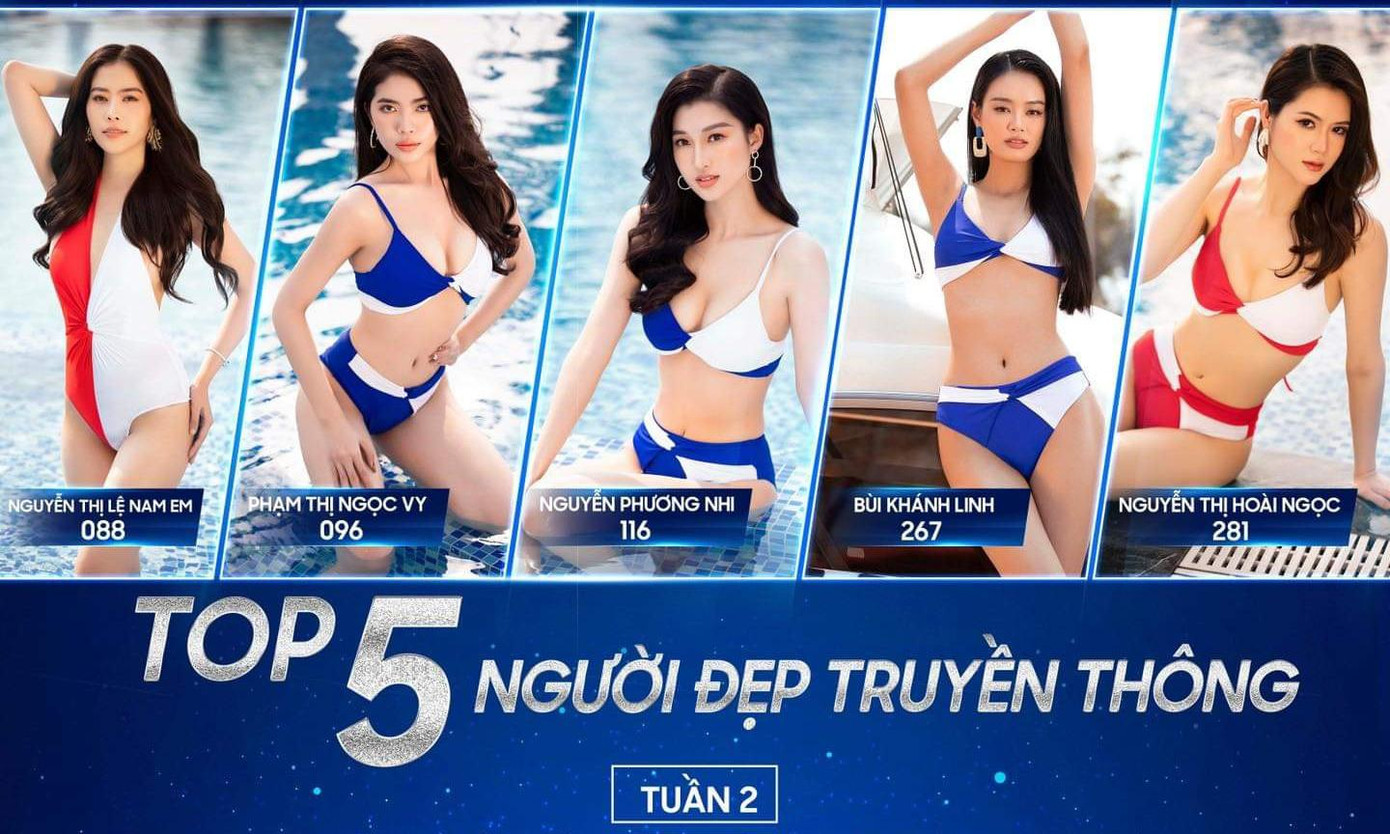 Top 5 Người đẹp Truyền thông tuần thứ 2 của Miss World Vietnam 2022.