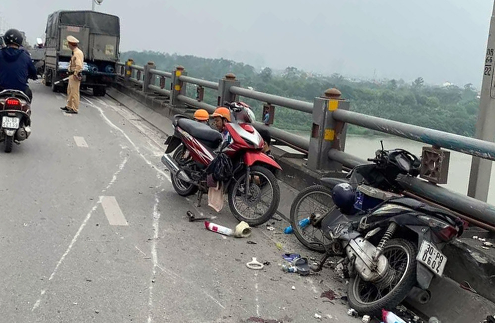 Hiện trường vụ tai nạn.