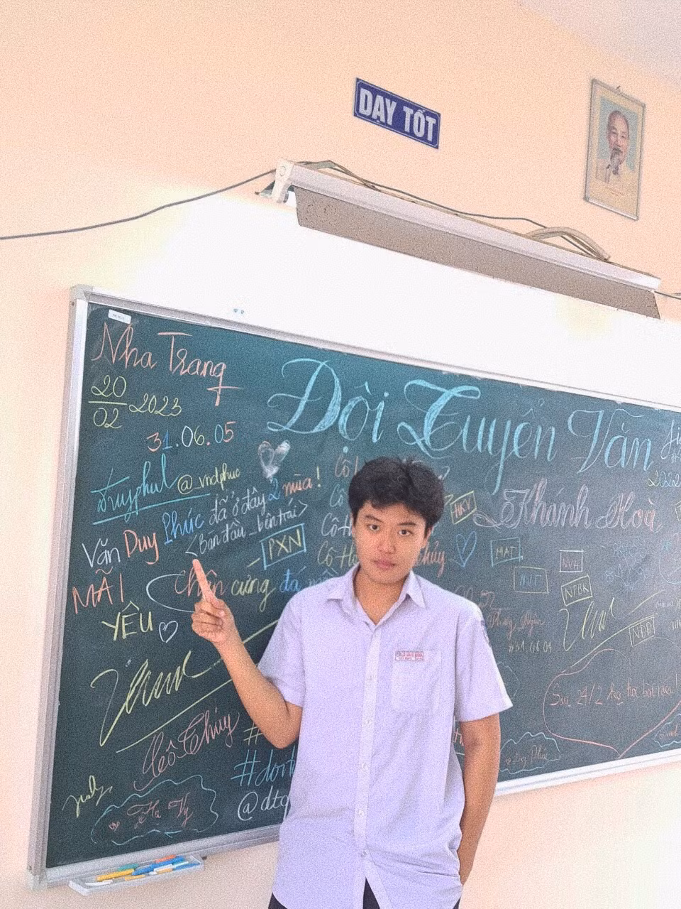Duy Phúc trước kỳ thi học sinh giỏi Quốc gia năm lớp 12.