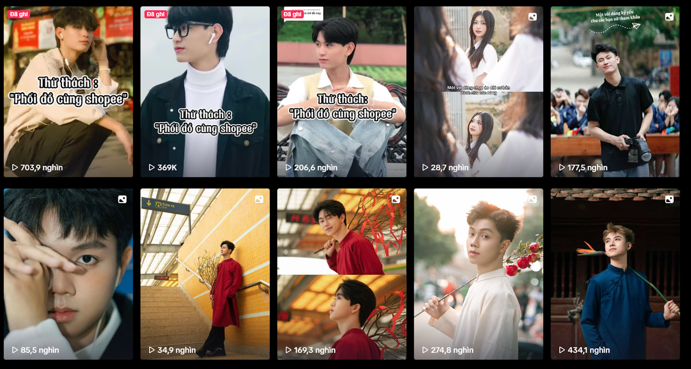 Các bộ ảnh của Phi Minh nhanh chóng gây bão trên TikTok, thu về hàng trăm nghìn lượt xem và tương tác.