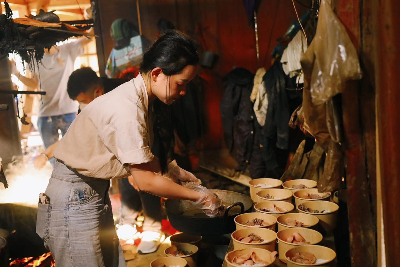 Những bữa ăn cải thiện cho các em học sinh ở điểm trường Tiểu học Phố Cáo, tỉnh Hà Giang.