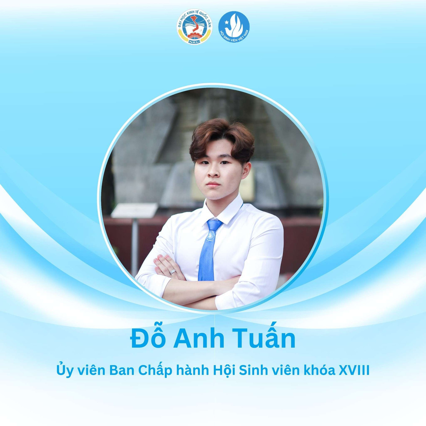 Đỗ Anh Tuấn vinh dự trở thành Uỷ viên Ban Chấp hành Hội Sinh viên Việt Nam Đại học Kinh tế Quốc dân khóa XVIII, nhiệm kỳ 2023 - 2025. Đỗ Anh Tuấn vinh dự trở thành Uỷ viên Ban Chấp hành Hội Sinh viên Việt Nam Đại học Kinh tế Quốc dân khóa XVIII, nhiệm kỳ 2023 - 2025.