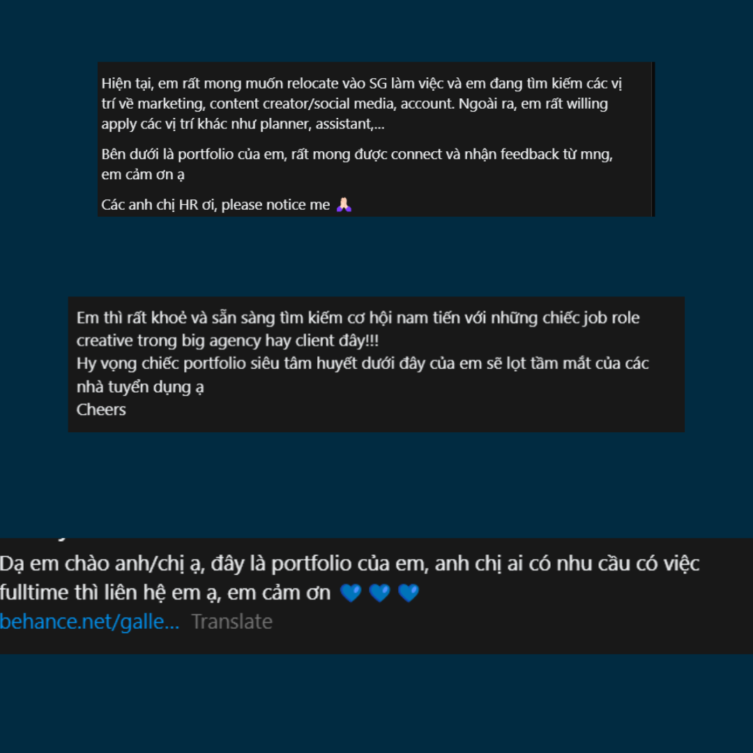 Gen Z đang tận dụng Threads như một nền tảng để thể hiện năng lực của bản thân thông qua những Portfolio mang đậm tính cá nhân nhằm thu hút nhà tuyển dụng