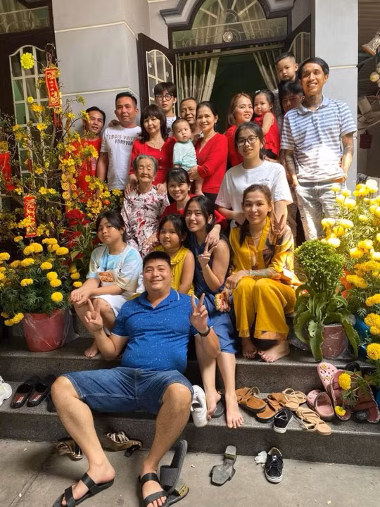 Thanh Trúc quây quần bên gia đình dịp Tết.