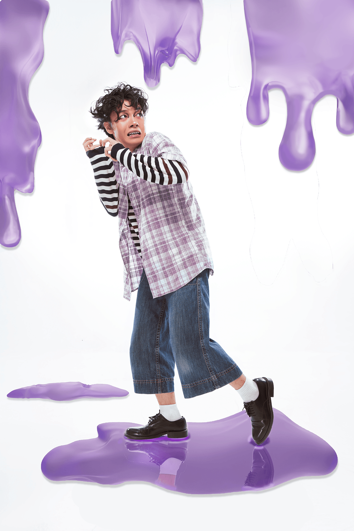 “Inside Out: Feel from emotion”, nơi Công hóa thân thành nhân vật “Fear” - hiện thân của nỗi sợ vô hình. “Inside Out: Feel from emotion”, nơi Công hóa thân thành nhân vật “Fear” - hiện thân của nỗi sợ vô hình.