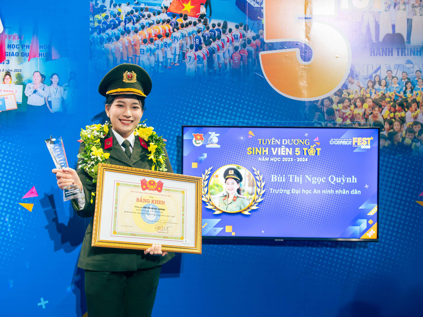 Ngọc Quỳnh đạt danh hiệu “Sinh viên 5 tốt” cấp Trung ương năm học 2023-2024.