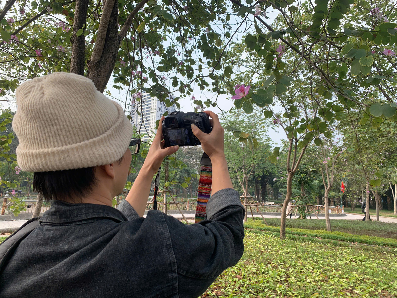 Anh Nguyễn Hoàng Đông chia sẻ thường nhận được nhiều lời mời chụp ảnh từ các bạn trẻ, nhất là sinh viên vào mùa hoa ban nở. Anh Nguyễn Hoàng Đông chia sẻ thường nhận được nhiều lời mời chụp ảnh từ các bạn trẻ, nhất là sinh viên vào mùa hoa ban nở.