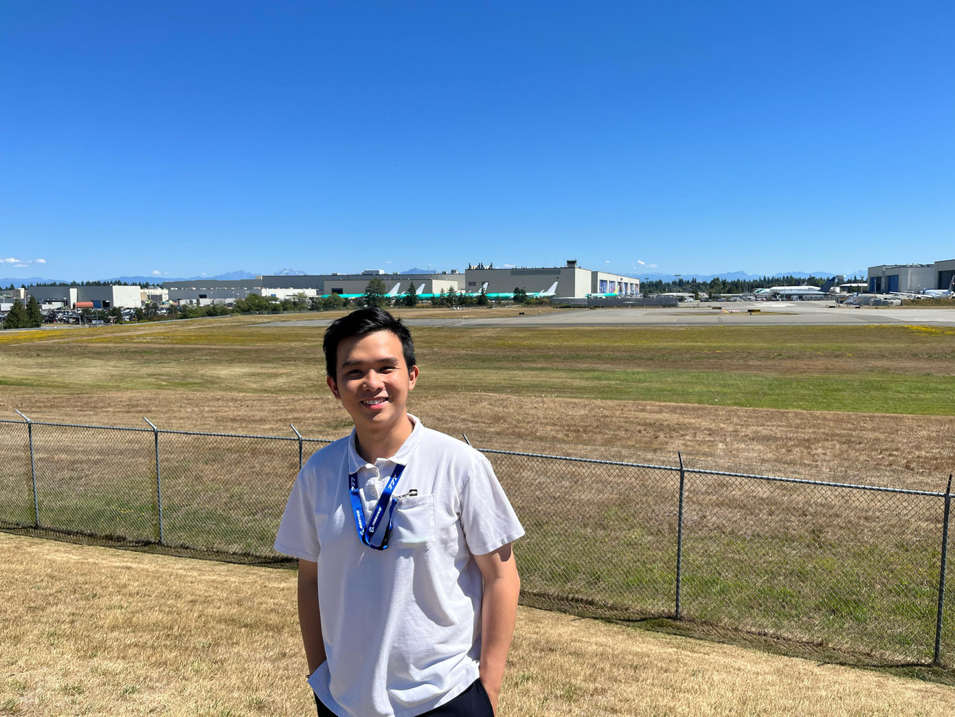 Lê Minh Triết trong chuyến thực tập tại Boeing, Mỹ, năm 2023.