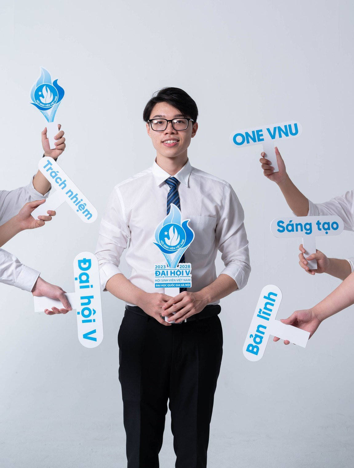 Nam Cường là Phó Chủ tịch Hội Sinh viên Trường Đại học Ngoại ngữ - Đại học Quốc gia Hà Nội.